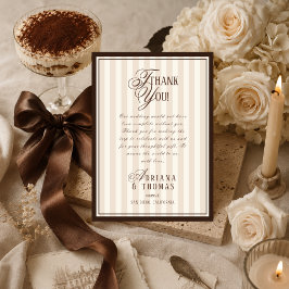 Cartão De Agradecimento Café Expresso Casamento Caligrafia Dinheiro Antigo
