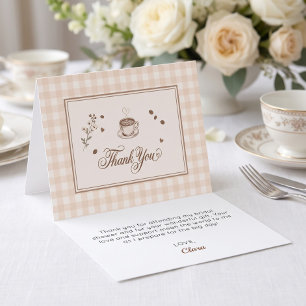 Cartão De Agradecimento Café Love Is Brewing Boho Bege Personalizado