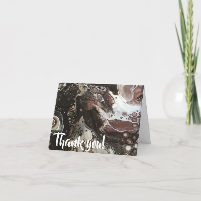 Cartão De Agradecimento "Café mocha mermaid com chicote" (Frente)