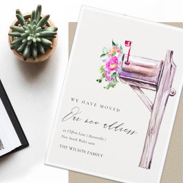 Cartão De Agradecimento Caixa de Correio Flórida Rosa Livremente Que Movim