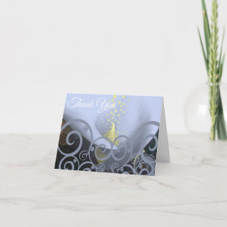 Cartão De Agradecimento Cala Lilly Obrigado Redemoinhos Azuis
