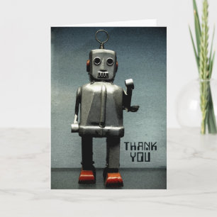 Cartão De Agradecimento Calçados Robot Red