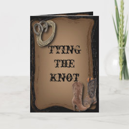 Cartão De Agradecimento calçando botas de cowboy ocidentais no casamento