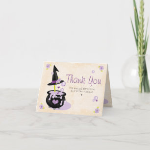 Cartão De Agradecimento Caldeirão de Bruxa de Halloween Personalizado Agra