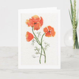 Cartão De Agradecimento California Poppies