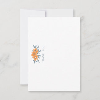 Cartão De Agradecimento California Poppy Chá de Noiva Flat