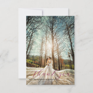 Cartão De Agradecimento caligrafia carta casamento foto