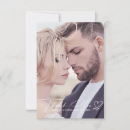 Cartão De Agradecimento Caligrafia Casamento Obrigado Mauve ID771