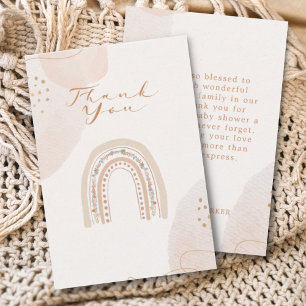 Cartão De Agradecimento Caligrafia do Arco-Íris Neutro de Gênero