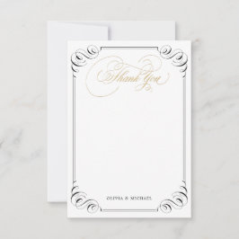 Cartão De Agradecimento Caligrafia elegante, obrigado vintage