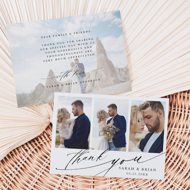 Cartão De Agradecimento Caligrafia Moderna 4 Fotografia (Criador carregado)