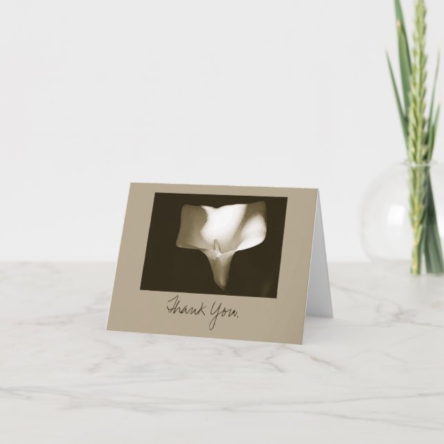 Cartão De Agradecimento Calla Lilly Painting - Thank You (Frente)