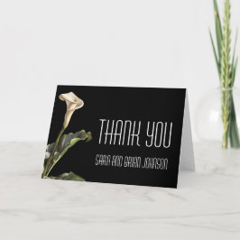 Cartão De Agradecimento Calla Lily Modern Floral Obrigado