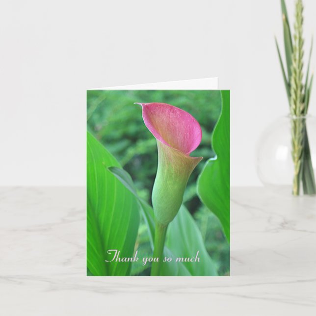 Cartão De Agradecimento Calla lily thank you card (Frente)