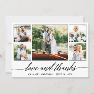 Cartão De Agradecimento Calliografia Weding Love and Obrigados 5 Foto