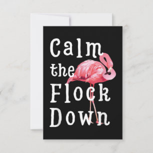 Cartão De Agradecimento Calma, Flamingo Girl Funny Flamingo