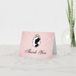 Cartão de Agradecimento Cameo Estilo Vitoriano