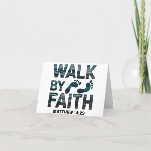 Cartão De Agradecimento Caminhada por Faith Christian Ocean