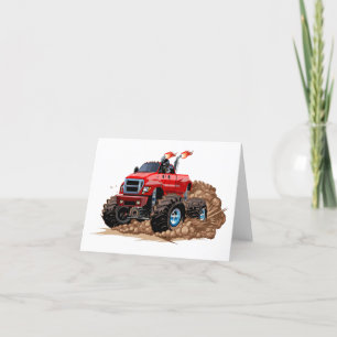 Cartão De Agradecimento Caminhão monstro de cartum