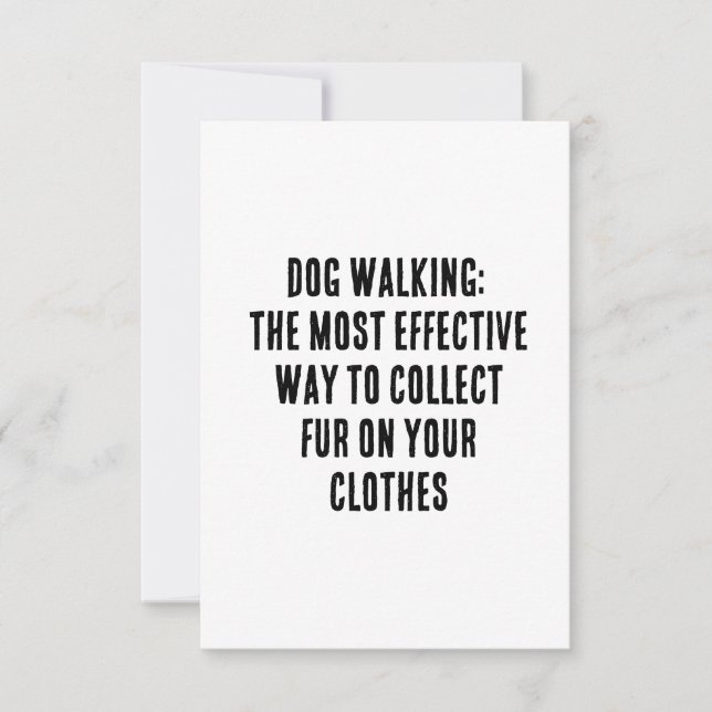 Cartão De Agradecimento Caminho de cão: a forma mais eficaz de recolher pe (Frente)