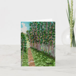 Cartão De Agradecimento Caminho pela floresta