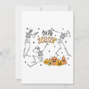 Cartão De Agradecimento Camisa De Halloween Retroativa, Caveira De Dia de
