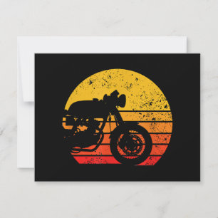 Cartão De Agradecimento Camisa de motocicleta Vintage Retro T-Shirt para C