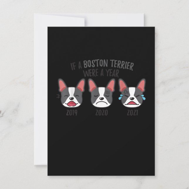Cartão De Agradecimento Camiseta de cão Se Um Terrier De Boston Foi Um Hum (Frente)