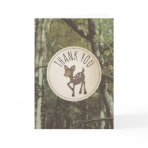 Camouflage Deer Chá de fraldas Obrigado