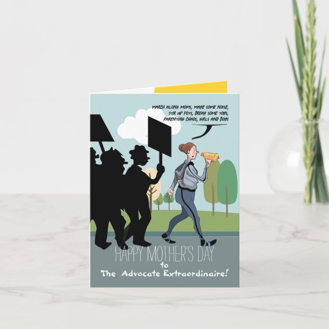 Cartão De Agradecimento "Campeão da Família: Feliz Dia de as mães! (Frente)