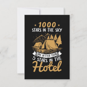 Cartão De Agradecimento Camper Oferece 1000 Estrelas No Céu