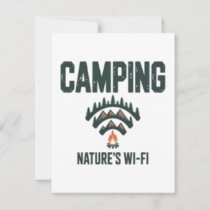 Cartão De Agradecimento Camping Natures Wifi
