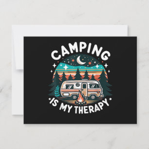 Cartão De Agradecimento Camping Vintage é Minha Terapia Aventura Familiar