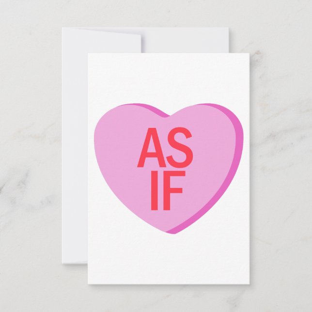 Cartão De Agradecimento Candy Heart - AS IF (Frente)
