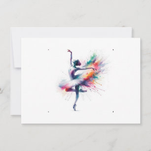 Cartão De Agradecimento Caneca Dançarina Bailarina