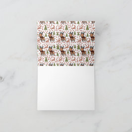 Cartão De Agradecimento Caneca floral fofa de rena