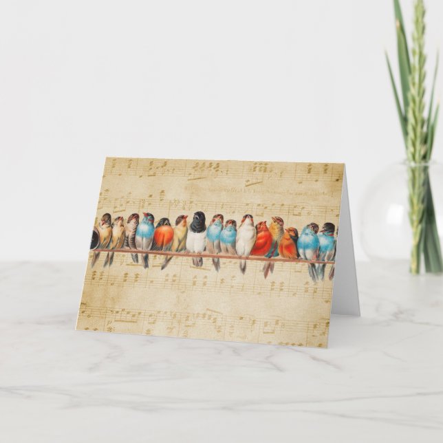 Cartão De Agradecimento Cantando e Cortando (Frente)