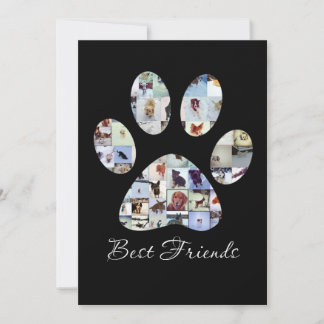 Cartão De Agradecimento Canvas de Impressão de Pata de Cão, Canvas Persona