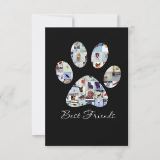 Cartão De Agradecimento Canvas de Impressão de Pata de Cão, Canvas Persona