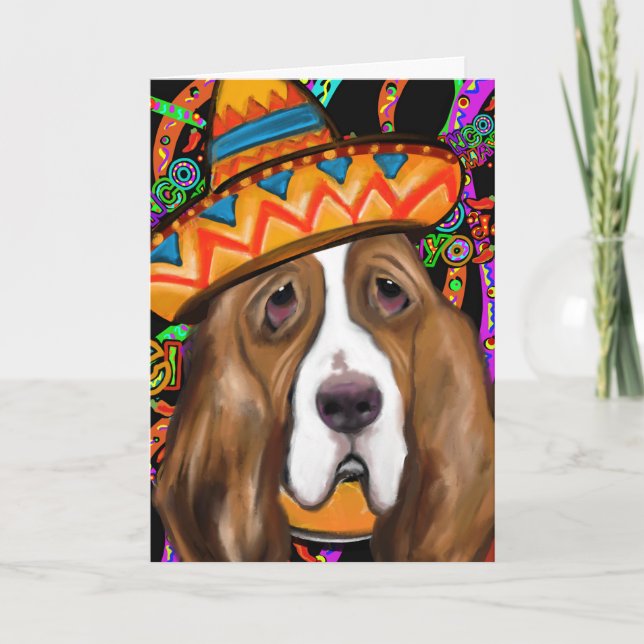CARTÃO DE AGRADECIMENTO CÃO BASSET (Frente)
