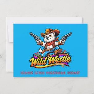Cartão De Agradecimento Cão Cowboy Westie Selvagem