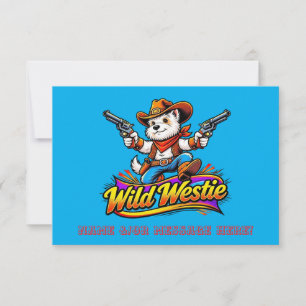 Cartão De Agradecimento Cão Cowboy Westie Selvagem