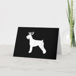 Cartão De Agradecimento cão de natal de renas schnauzer gigante