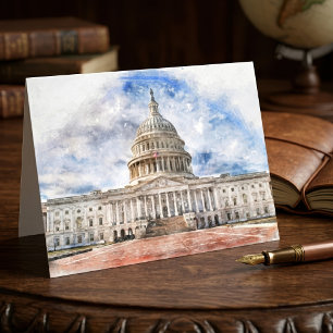 Cartão De Agradecimento Capitólio dos Estados Unidos fecha em Washington D
