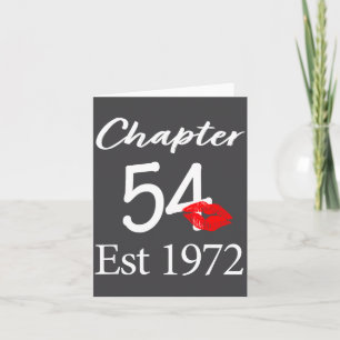Cartão De Agradecimento Capítulo 54 Est 1972 Aniversário de 54 anos Mulher