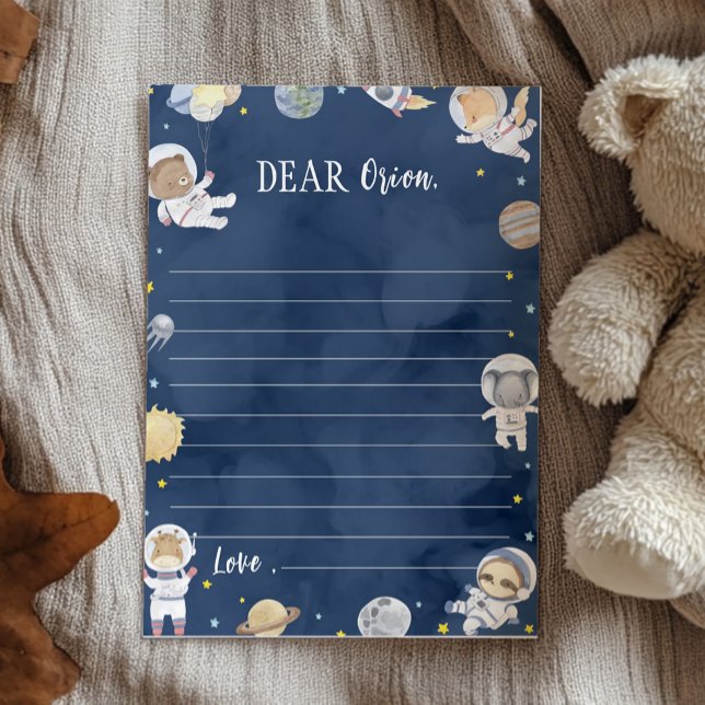 Cartão De Agradecimento Cápsula de Mensagem de Nota do Safari no Espaço Ex (Criador carregado)