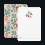 Cartão De Agradecimento Cápsula Horária de Nascimento do Buquê de Berry Fi<br><div class="desc">Berry First Strawberry Buquê Birthday</div>