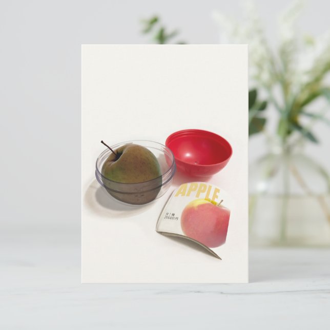 Cartão De Agradecimento Capsule Toy Apple Comida Preço Consumidor (Em pé/Frente)