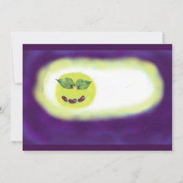 Cartão De Agradecimento Cara feliz dos feijões vermelhos e das folhas da