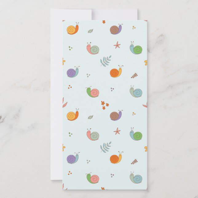 Cartão De Agradecimento Caracóis engraçados (Frente)